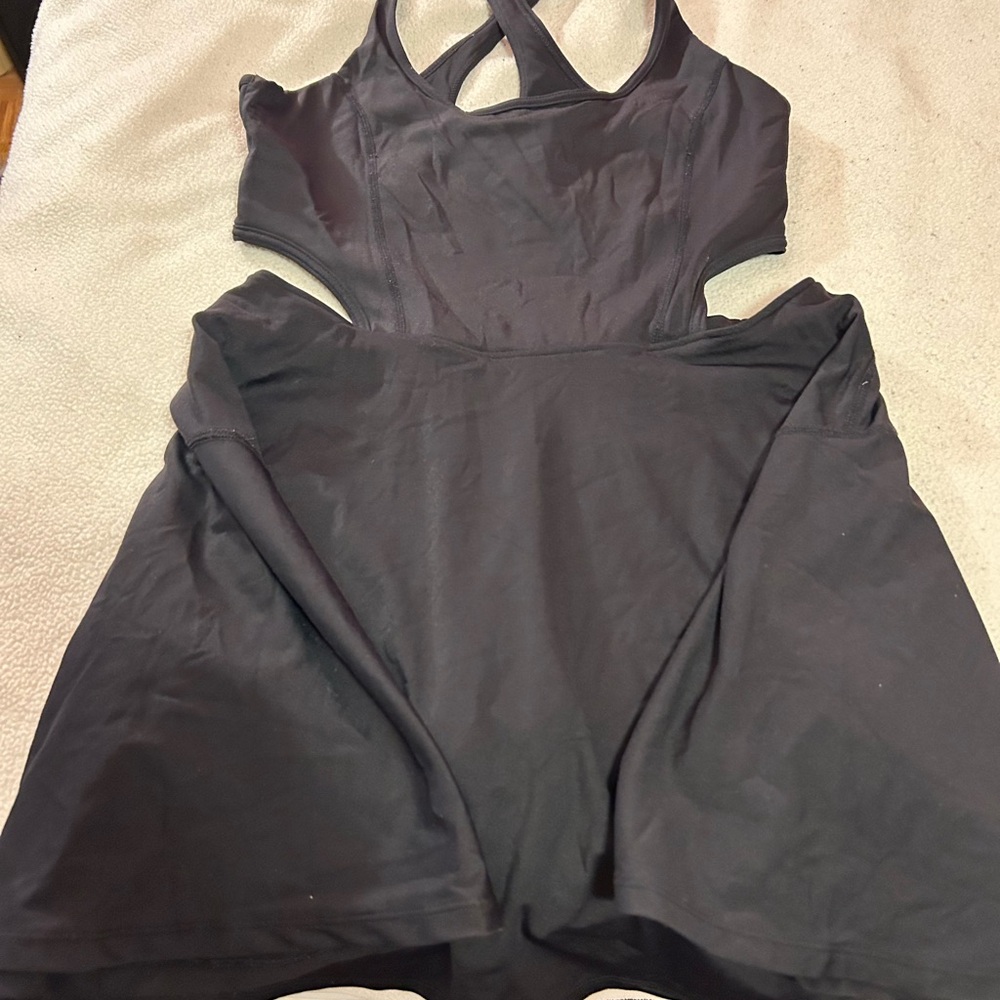 Black Sleeveless Dress with Cutout Design